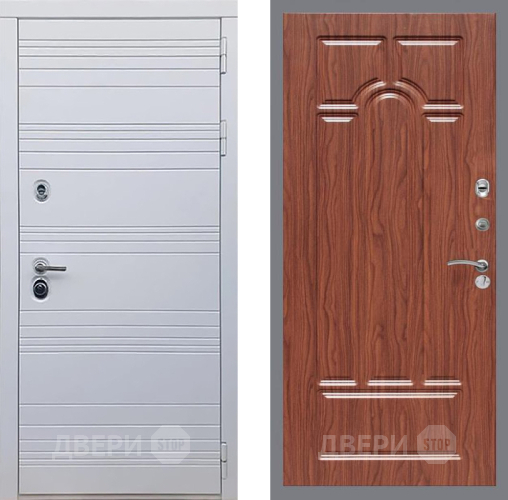 Входная металлическая Дверь Рекс (REX) 14 Силк Сноу FL-58 орех тисненый в Электростали