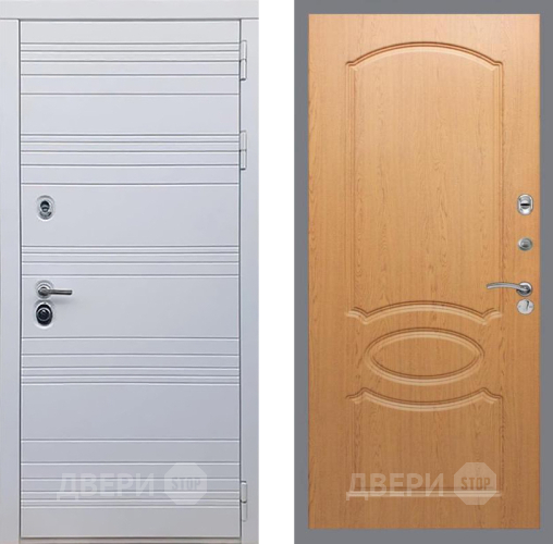 Входная металлическая Дверь Рекс (REX) 14 Силк Сноу FL-128 Дуб в Электростали