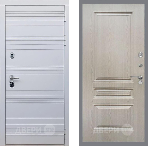 Входная металлическая Дверь Рекс (REX) 14 Силк Сноу FL-243 Беленый дуб в Электростали