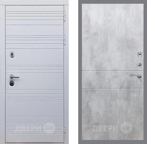 Входная металлическая Дверь Рекс (REX) 14 Силк Сноу FL-290 Бетон светлый в Электростали