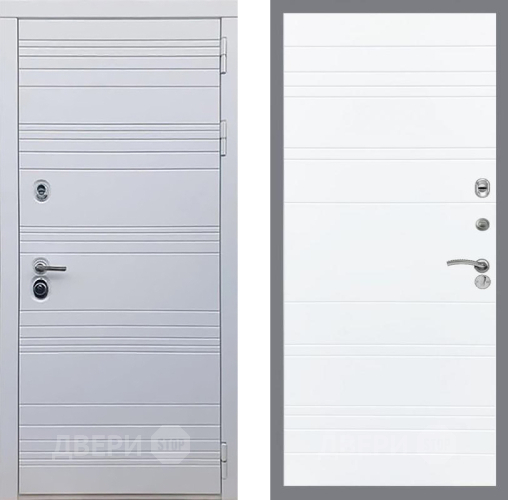 Входная металлическая Дверь Рекс (REX) 14 Силк Сноу Line Силк Сноу в Электростали
