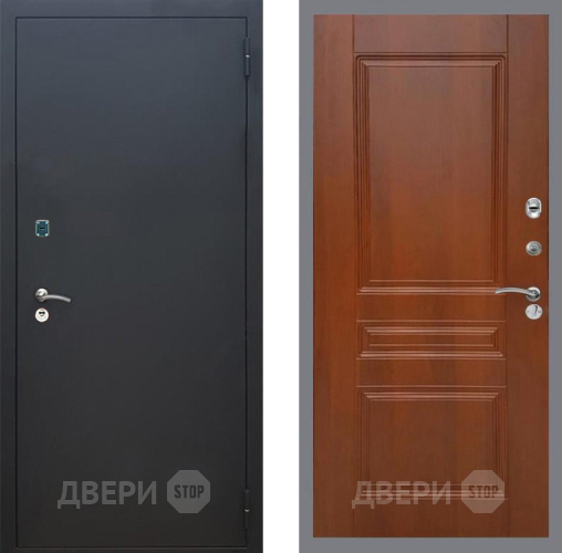 Входная металлическая Дверь Рекс (REX) 1A Черный Муар FL-243 Итальянский орех в Электростали