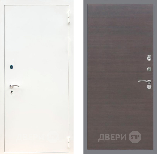 Входная металлическая Дверь Рекс (REX) 1А Белая шагрень GL венге поперечный в Электростали