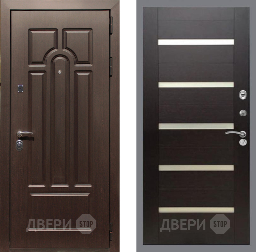 Входная металлическая Дверь Рекс (REX) Эврика СБ-14 стекло белое венге поперечный в Электростали