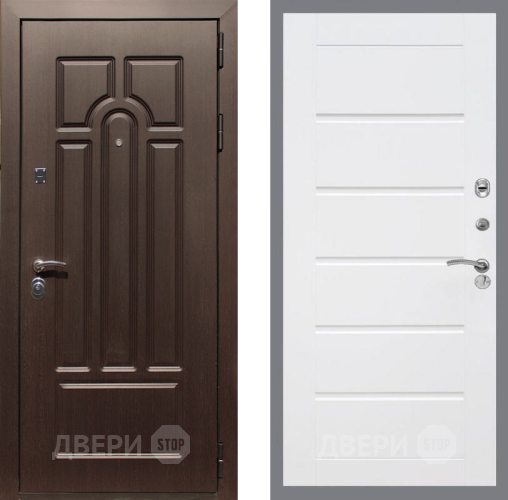 Входная металлическая Дверь Рекс (REX) Эврика Сити Белый ясень в Электростали