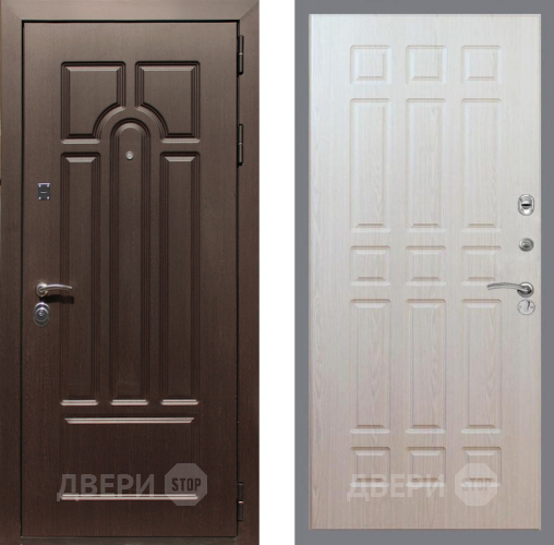 Входная металлическая Дверь Рекс (REX) Эврика FL-33 Беленый дуб в Электростали