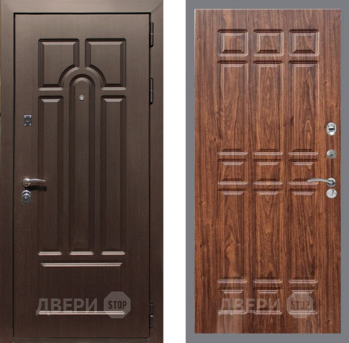 Входная металлическая Дверь Рекс (REX) Эврика FL-33 орех тисненый в Электростали