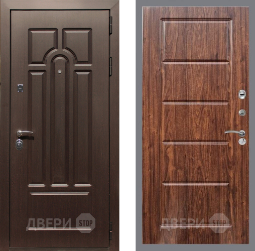 Входная металлическая Дверь Рекс (REX) Эврика FL-39 орех тисненый в Электростали