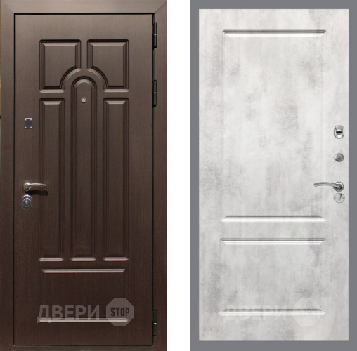 Входная металлическая Дверь Рекс (REX) Эврика FL-117 Бетон светлый в Электростали