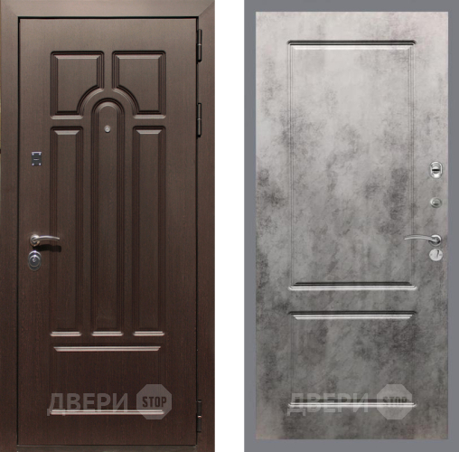 Входная металлическая Дверь Рекс (REX) Эврика FL-117 Бетон темный в Электростали