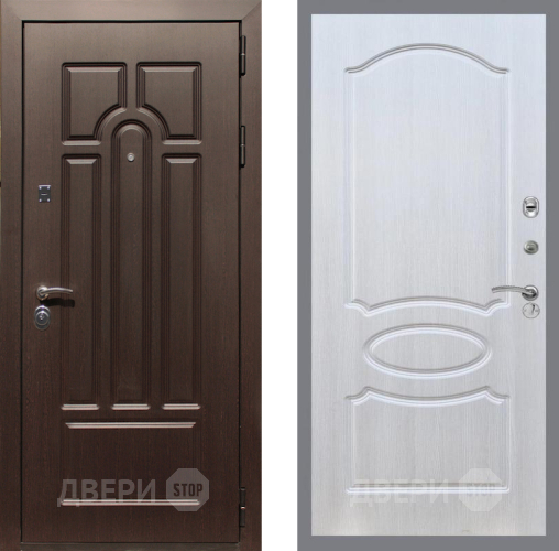 Входная металлическая Дверь Рекс (REX) Эврика FL-128 Лиственница беж в Электростали