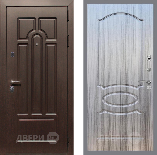 Входная металлическая Дверь Рекс (REX) Эврика FL-128 Сандал грей в Электростали