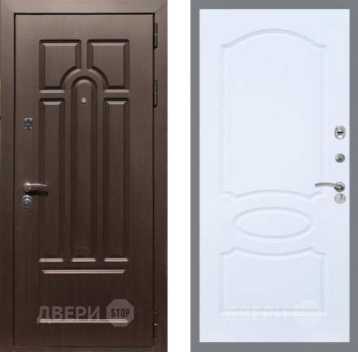 Дверь Рекс (REX) Эврика FL-128 Силк Сноу в Электростали