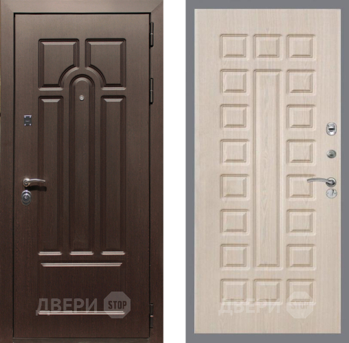 Входная металлическая Дверь Рекс (REX) Эврика FL-183 Беленый дуб в Электростали