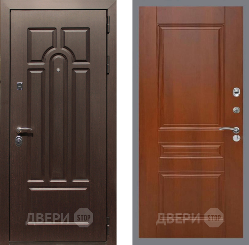 Входная металлическая Дверь Рекс (REX) Эврика FL-243 Итальянский орех в Электростали