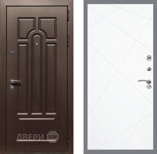 Входная металлическая Дверь Рекс (REX) Эврика FL-291 Силк Сноу в Электростали