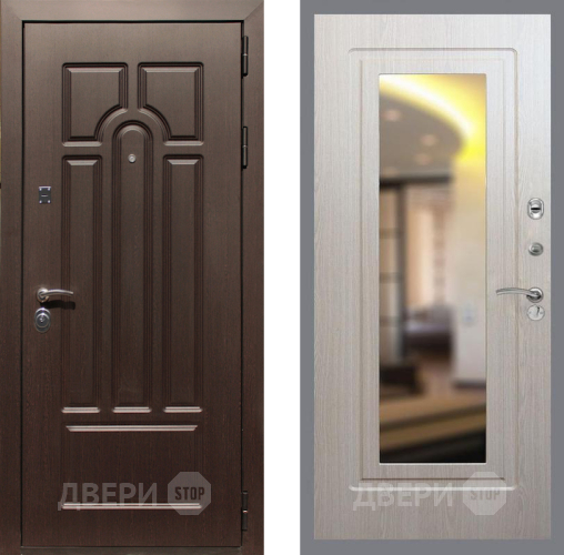 Входная металлическая Дверь Рекс (REX) Эврика FLZ-120 Беленый дуб в Электростали