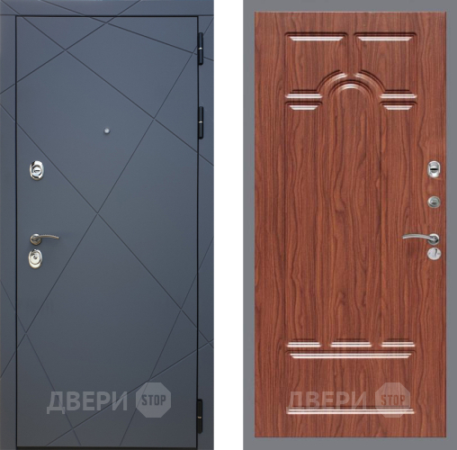 Входная металлическая Дверь Рекс (REX) 13 Силк Титан FL-58 орех тисненый в Электростали