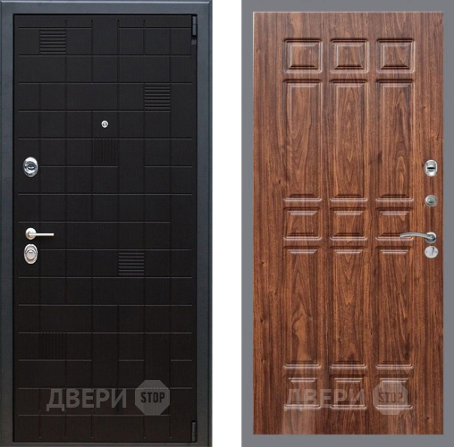 Входная металлическая Дверь Рекс (REX) 12 FL-33 орех тисненый в Электростали