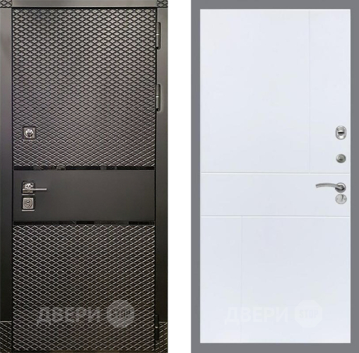 Входная металлическая Дверь Рекс (REX) 15 Черный Кварц FL-290 Силк Сноу в Электростали