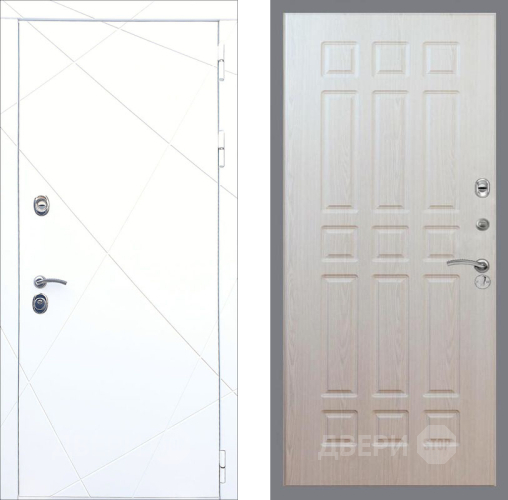 Входная металлическая Дверь Рекс (REX) 13 Силк Сноу FL-33 Беленый дуб в Электростали