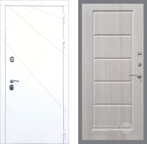 Входная металлическая Дверь Рекс (REX) 13 Силк Сноу FL-39 Беленый дуб в Электростали