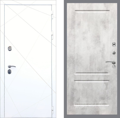 Дверь Рекс (REX) 13 Силк Сноу FL-117 Бетон светлый в Электростали