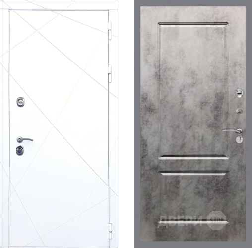 Дверь Рекс (REX) 13 Силк Сноу FL-117 Бетон темный в Электростали