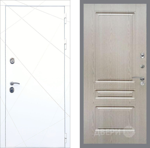 Входная металлическая Дверь Рекс (REX) 13 Силк Сноу FL-243 Беленый дуб в Электростали