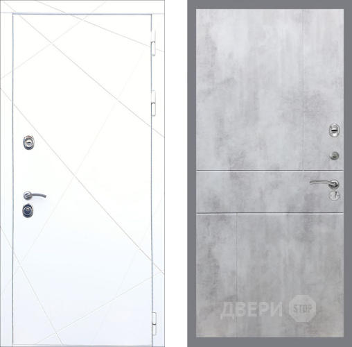 Дверь Рекс (REX) 13 Силк Сноу FL-290 Бетон светлый в Электростали