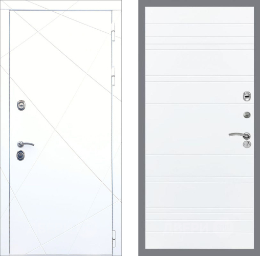 Входная металлическая Дверь Рекс (REX) 13 Силк Сноу Line Силк Сноу в Электростали