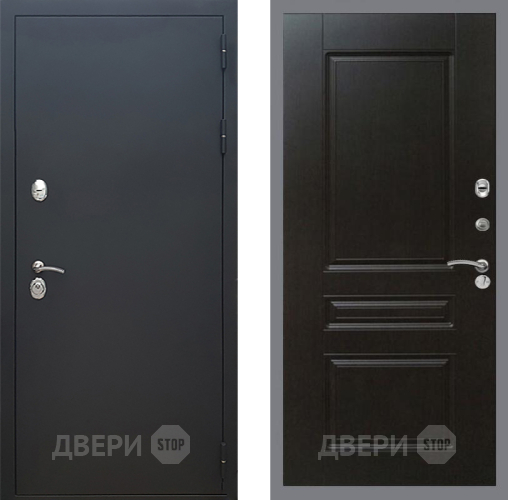 Входная металлическая Дверь Рекс (REX) 5 Черный Муар FL-243 Венге в Электростали