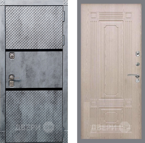 Входная металлическая Дверь Рекс (REX) 15 Бетон Темный FL-2 Беленый дуб в Электростали