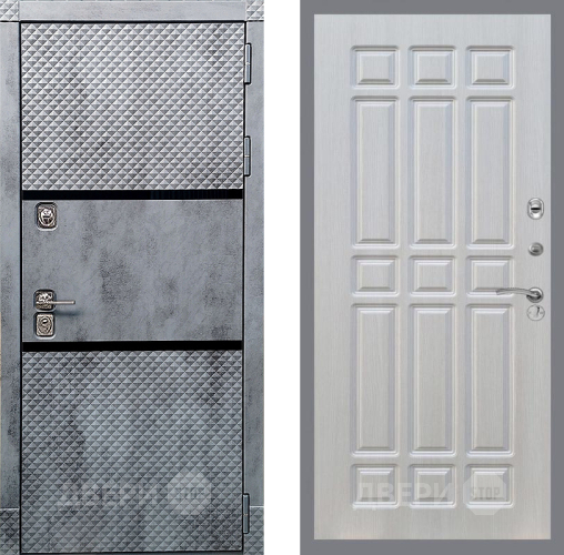 Входная металлическая Дверь Рекс (REX) 15 Бетон Темный FL-33 Лиственница беж в Электростали