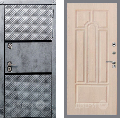 Входная металлическая Дверь Рекс (REX) 15 Бетон Темный FL-58 Беленый дуб в Электростали