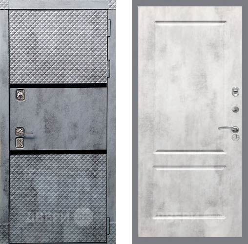 Дверь Рекс (REX) 15 Бетон Темный FL-117 Бетон светлый в Электростали