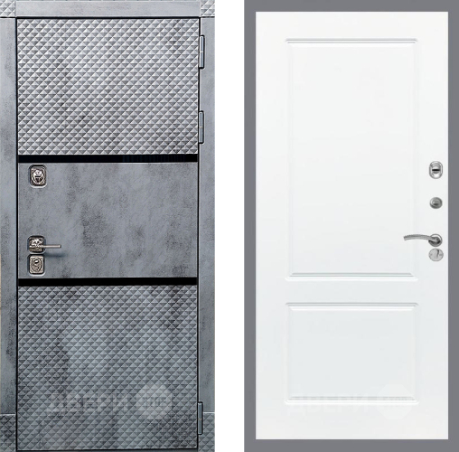 Входная металлическая Дверь Рекс (REX) 15 Бетон Темный FL-117 Силк Сноу в Электростали
