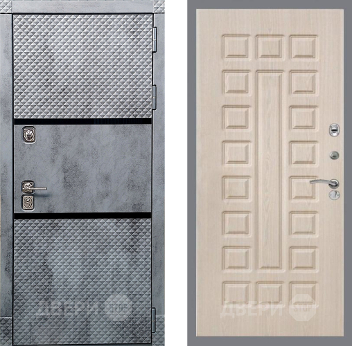 Входная металлическая Дверь Рекс (REX) 15 Бетон Темный FL-183 Беленый дуб в Электростали