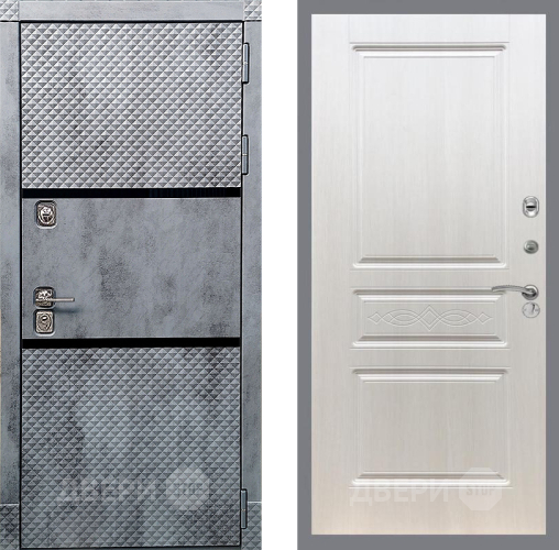 Входная металлическая Дверь Рекс (REX) 15 Бетон Темный FL-243 Лиственница беж в Электростали