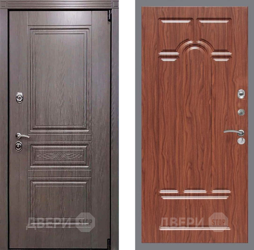 Входная металлическая Дверь Рекс (REX) Премиум-S FL-58 орех тисненый в Электростали