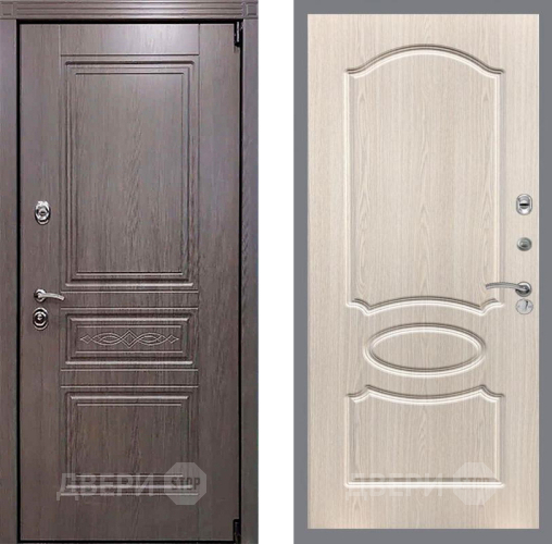 Входная металлическая Дверь Рекс (REX) Премиум-S FL-128 Беленый дуб в Электростали