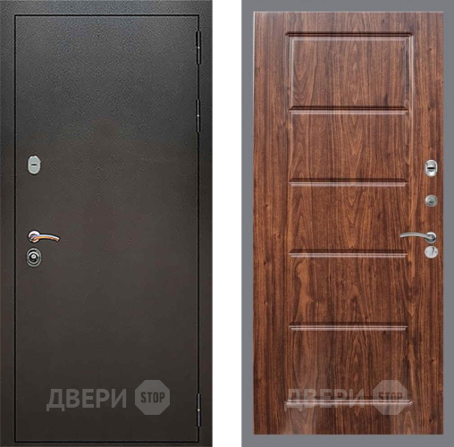 Входная металлическая Дверь Рекс (REX) 5 Серебро Антик FL-39 орех тисненый в Электростали