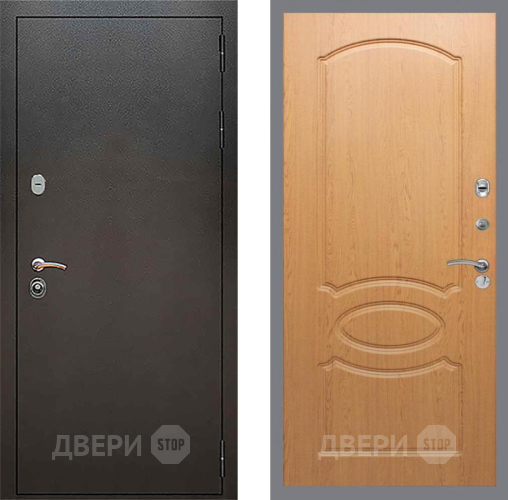 Входная металлическая Дверь Рекс (REX) 5 Серебро Антик FL-128 Дуб в Электростали