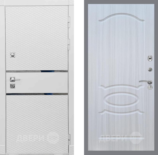 Входная металлическая Дверь Рекс (REX) 15 Силк Сноу FL-128 Сандал белый в Электростали