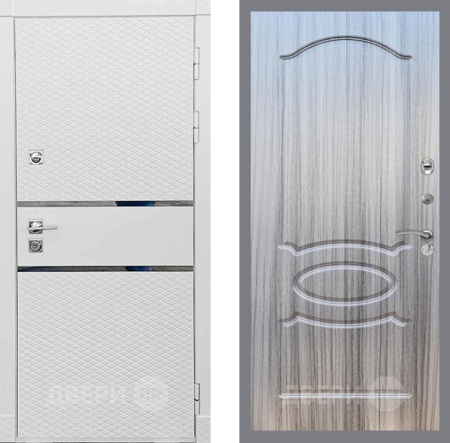 Входная металлическая Дверь Рекс (REX) 15 Силк Сноу FL-128 Сандал грей в Электростали