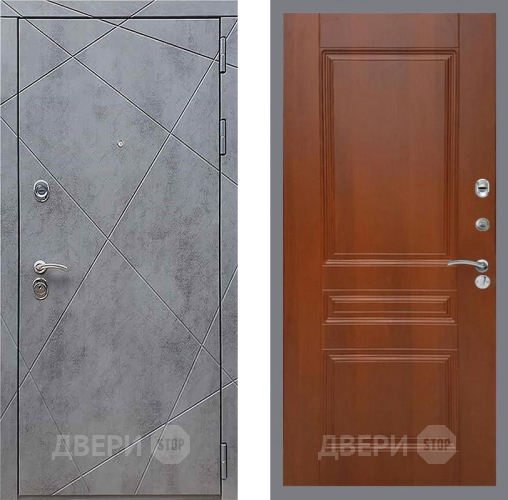 Входная металлическая Дверь Рекс (REX) 13 Бетон Темный FL-243 Итальянский орех в Электростали
