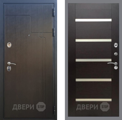 Входная металлическая Дверь Рекс (REX) Премиум-246 СБ-14 стекло белое венге поперечный в Электростали