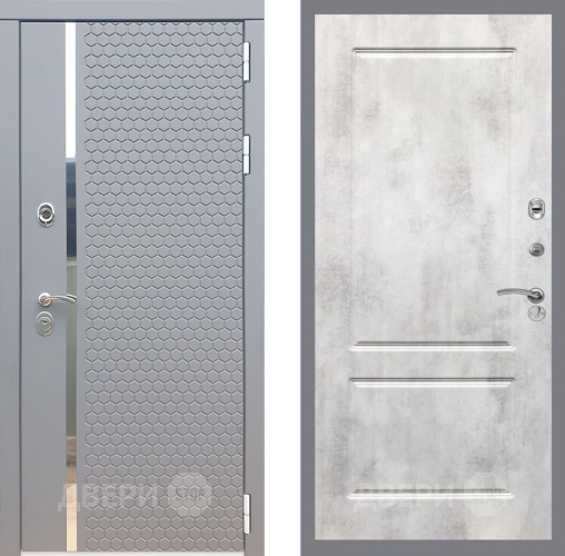 Входная металлическая Дверь Рекс (REX) 24 FL-117 Бетон светлый в Электростали