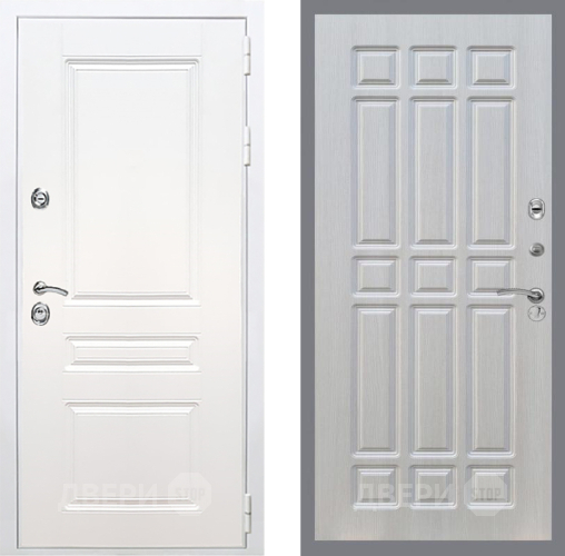 Входная металлическая Дверь Рекс (REX) Премиум-н Силк Сноу FL-33 Лиственница беж в Электростали