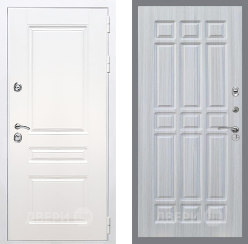 Входная металлическая Дверь Рекс (REX) Премиум-н Силк Сноу FL-33 Сандал белый в Электростали